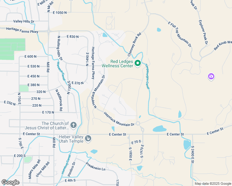 map of restaurants, bars, coffee shops, grocery stores, and more near 332 Abajo Peak Way in Heber City