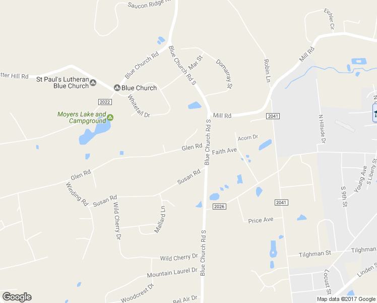map of restaurants, bars, coffee shops, grocery stores, and more near 5216 Glen Road in Coopersburg