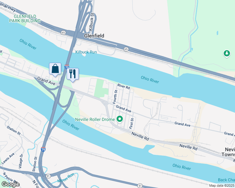 map of restaurants, bars, coffee shops, grocery stores, and more near 240 Fourth Street in Pittsburgh