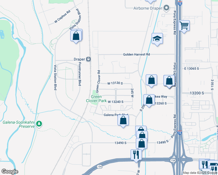 map of restaurants, bars, coffee shops, grocery stores, and more near 368 West 13165 South in Draper