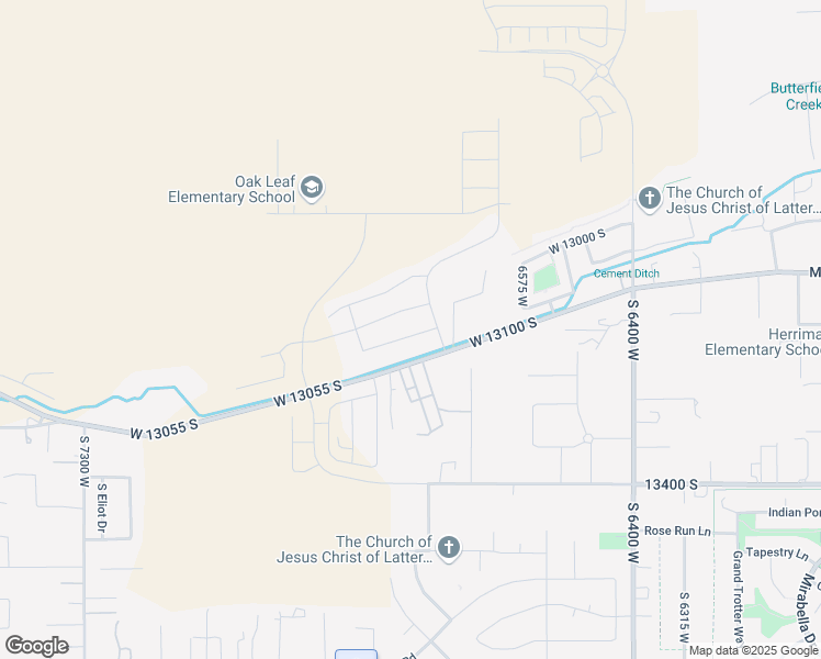 map of restaurants, bars, coffee shops, grocery stores, and more near 6732 Hidden Elm Way in Herriman