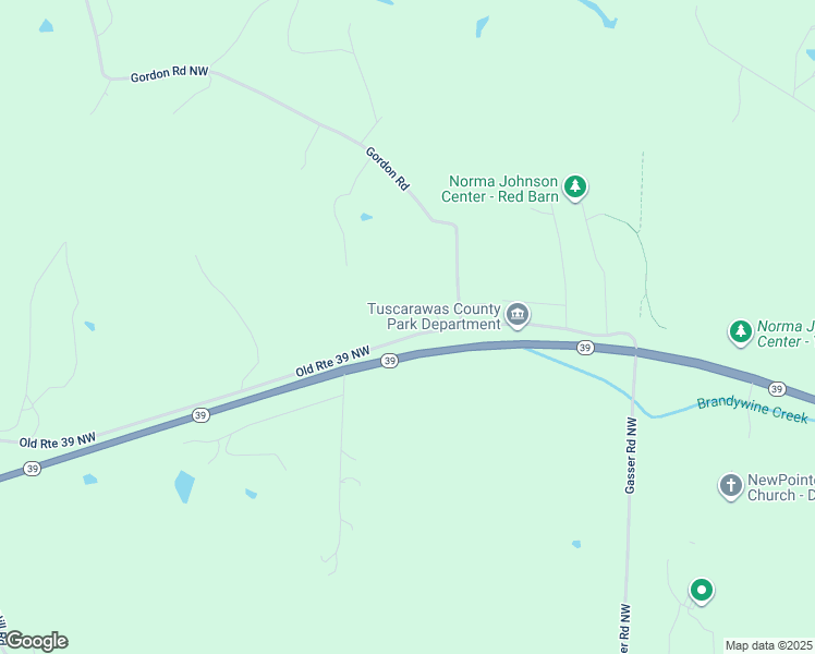 map of restaurants, bars, coffee shops, grocery stores, and more near 5000-5218 Old Route 39 Northwest in Dover