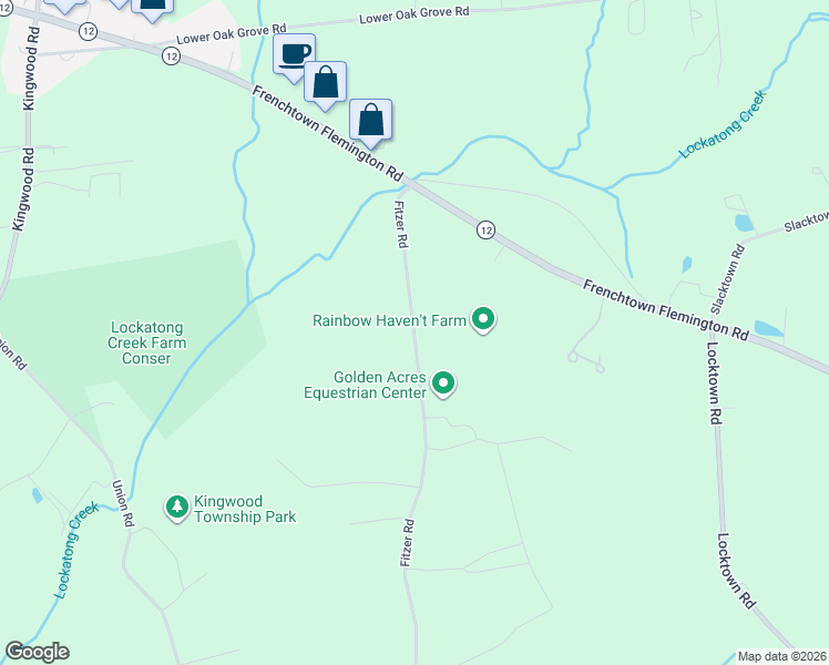 map of restaurants, bars, coffee shops, grocery stores, and more near 25 Fitzer Road in Frenchtown
