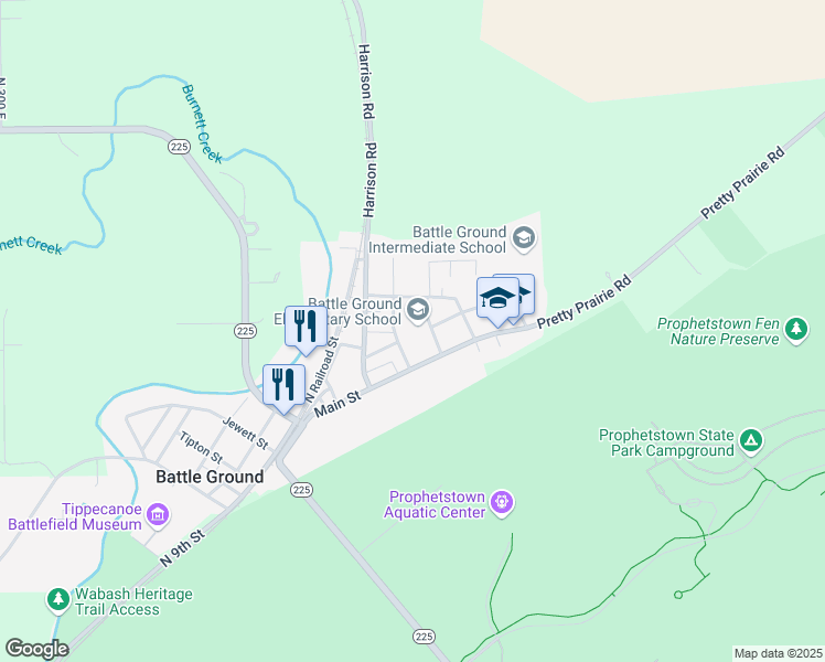 map of restaurants, bars, coffee shops, grocery stores, and more near 303 Main Street in Battle Ground