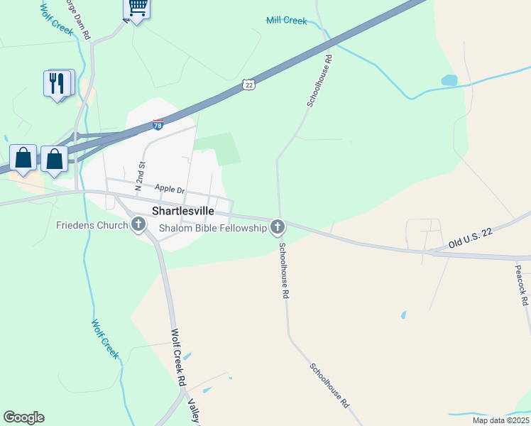 map of restaurants, bars, coffee shops, grocery stores, and more near 234 Schoolhouse Road in Hamburg
