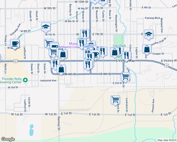 map of restaurants, bars, coffee shops, grocery stores, and more near in 