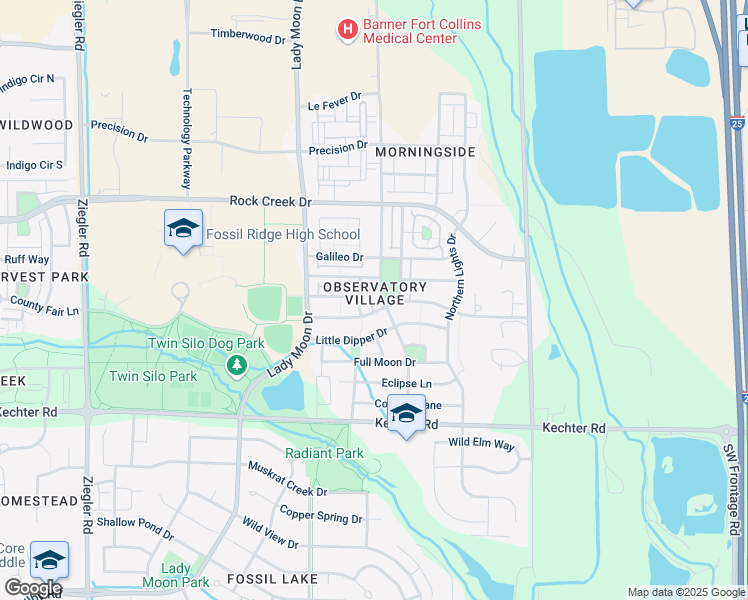 map of restaurants, bars, coffee shops, grocery stores, and more near 5333 Cinquefoil Lane in Fort Collins