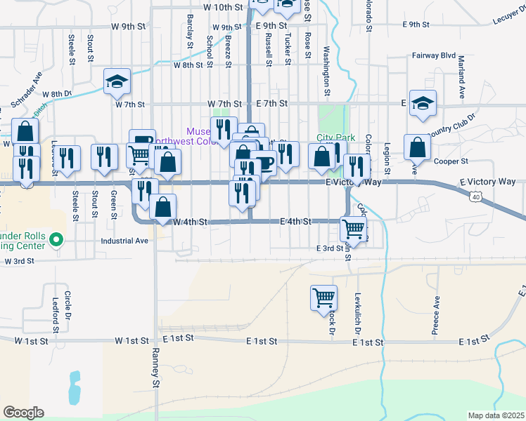 map of restaurants, bars, coffee shops, grocery stores, and more near in 