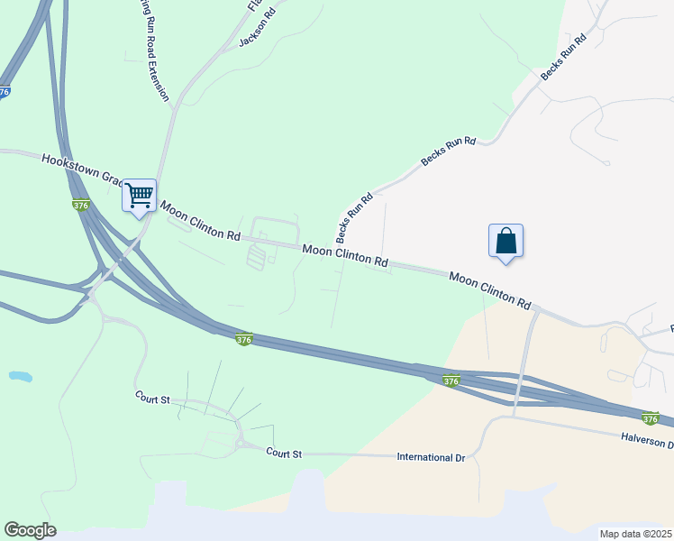 map of restaurants, bars, coffee shops, grocery stores, and more near 104 Moon Enlow Road in Coraopolis