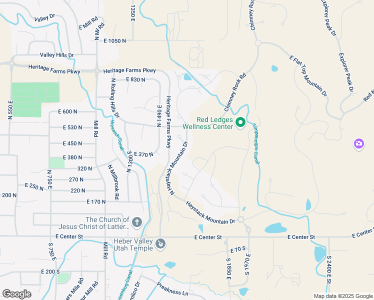 map of restaurants, bars, coffee shops, grocery stores, and more near 484 Haystack Mountain Drive in Heber City