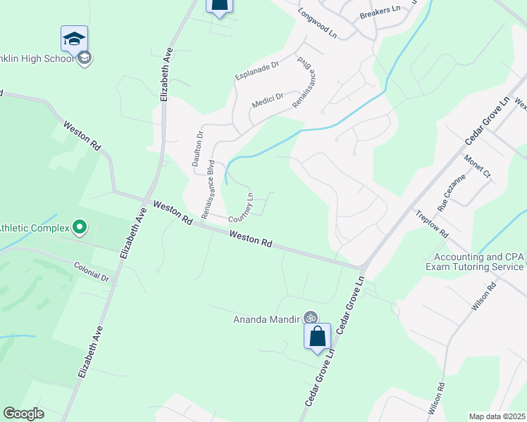 map of restaurants, bars, coffee shops, grocery stores, and more near 3103 Avery Court in Franklin Township