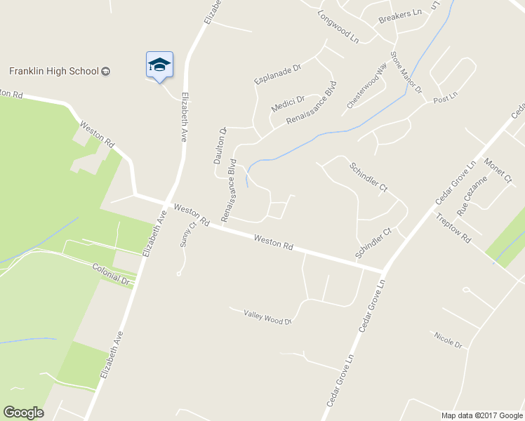 map of restaurants, bars, coffee shops, grocery stores, and more near 2102 Courtney Lane in Franklin Township