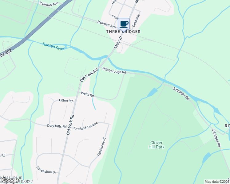 map of restaurants, bars, coffee shops, grocery stores, and more near 21 Wells Road in Flemington