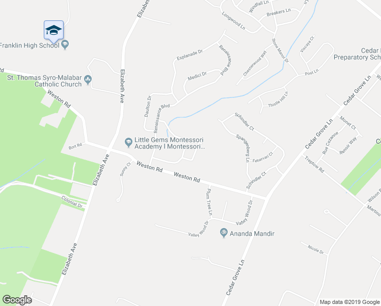 map of restaurants, bars, coffee shops, grocery stores, and more near 3103 Avery Court in Franklin Township