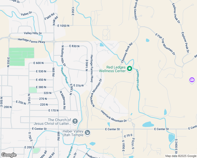 map of restaurants, bars, coffee shops, grocery stores, and more near 431 North Haystack Mountain Drive in Heber City