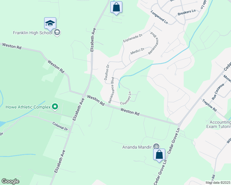 map of restaurants, bars, coffee shops, grocery stores, and more near 6 Renaissance Boulevard in Franklin Township