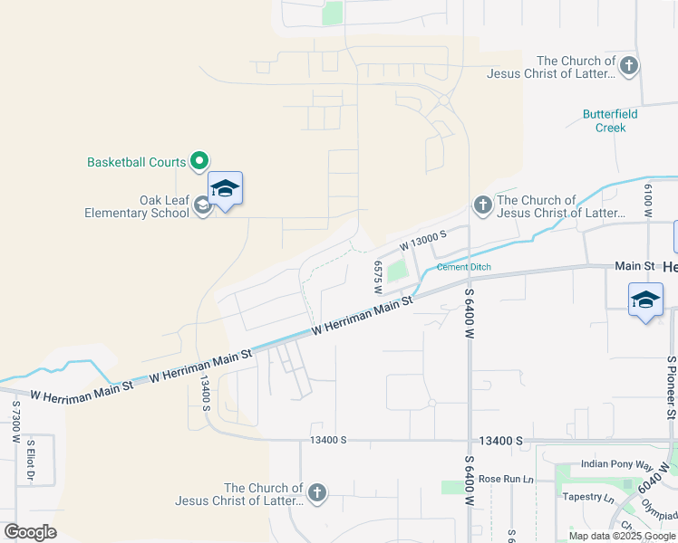 map of restaurants, bars, coffee shops, grocery stores, and more near 13064 Lazy Creek Road in Herriman