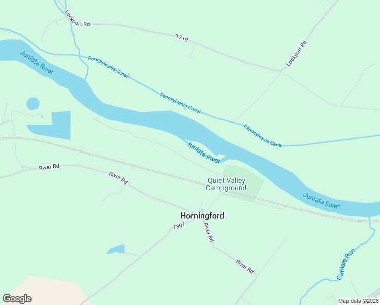 map of restaurants, bars, coffee shops, grocery stores, and more near 79 Juniata Drive in McVeytown
