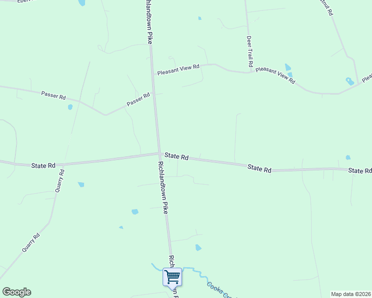map of restaurants, bars, coffee shops, grocery stores, and more near 1345 State Road in Coopersburg
