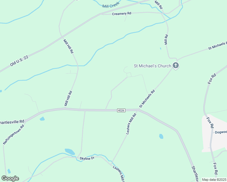 map of restaurants, bars, coffee shops, grocery stores, and more near 2457 Shartlesville Road in Mohrsville