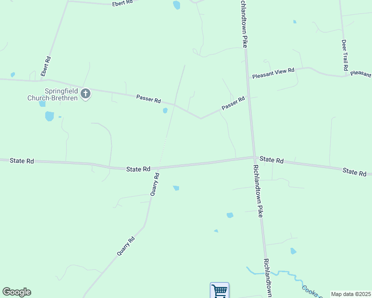 map of restaurants, bars, coffee shops, grocery stores, and more near 1100 Passer Road in Coopersburg