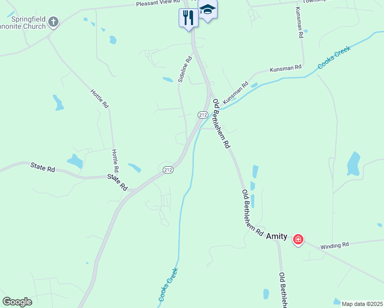 map of restaurants, bars, coffee shops, grocery stores, and more near 1732 Quakertown Road in Quakertown