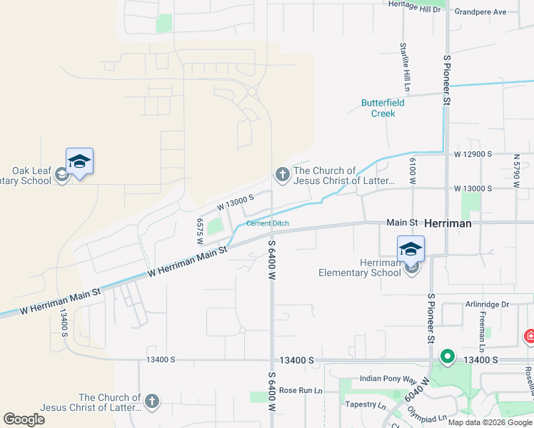 map of restaurants, bars, coffee shops, grocery stores, and more near 6409 Hawks Bluff Road in Herriman