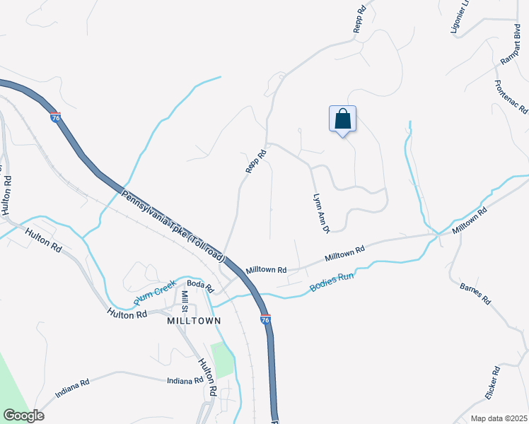 map of restaurants, bars, coffee shops, grocery stores, and more near 118 Carrie Ann Drive in New Kensington