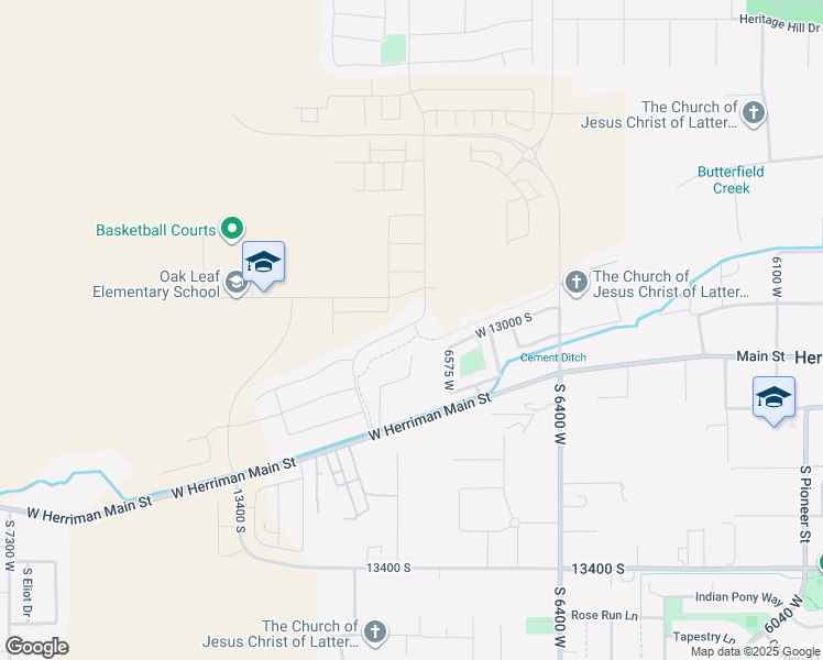 map of restaurants, bars, coffee shops, grocery stores, and more near 13051 Twisted Oak Drive in Riverton