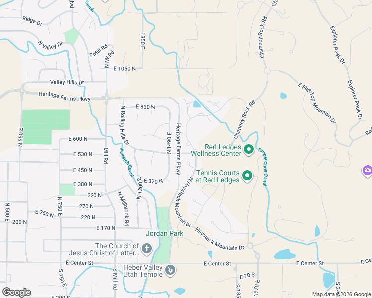 map of restaurants, bars, coffee shops, grocery stores, and more near 615 North Haystack Mountain Drive in Heber City