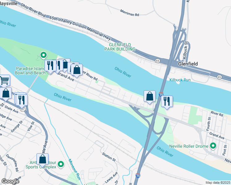 map of restaurants, bars, coffee shops, grocery stores, and more near 11 Walnut Street in Pittsburgh