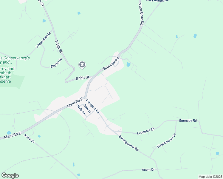 map of restaurants, bars, coffee shops, grocery stores, and more near 5273 Sickle Road in Emmaus