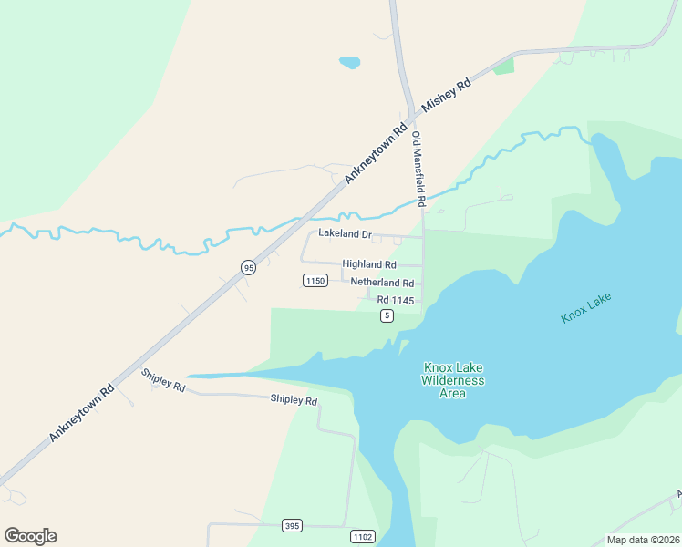 map of restaurants, bars, coffee shops, grocery stores, and more near Township Road in Knox County