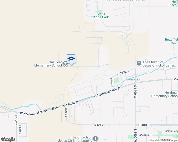 map of restaurants, bars, coffee shops, grocery stores, and more near 13106 South Lazy Creek Road in Herriman