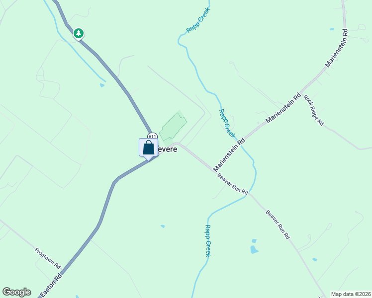 map of restaurants, bars, coffee shops, grocery stores, and more near 34 Beaver Run Road in Ottsville