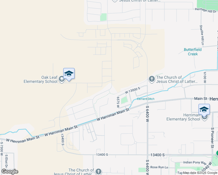 map of restaurants, bars, coffee shops, grocery stores, and more near 13012 Twisted Oak Drive in Herriman