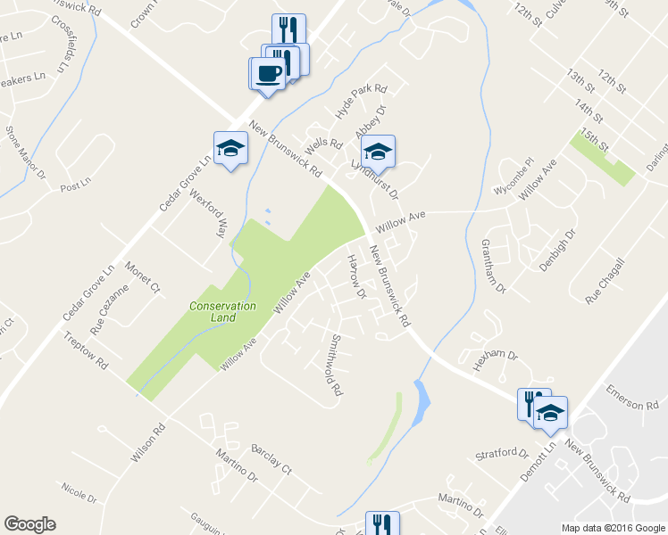map of restaurants, bars, coffee shops, grocery stores, and more near 189 Dickens Court in Franklin Township