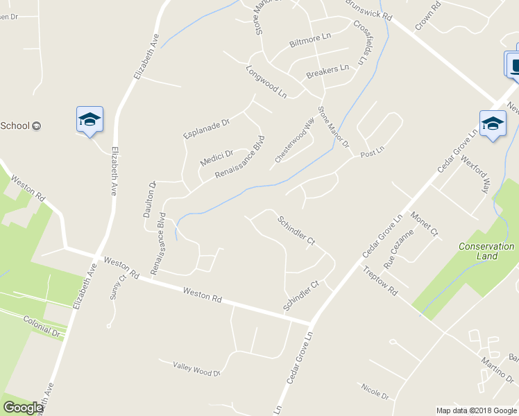 map of restaurants, bars, coffee shops, grocery stores, and more near 97 Schindler Court in Franklin Township