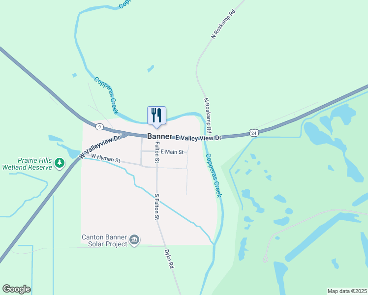map of restaurants, bars, coffee shops, grocery stores, and more near 101-199 East Valley View Drive in Banner