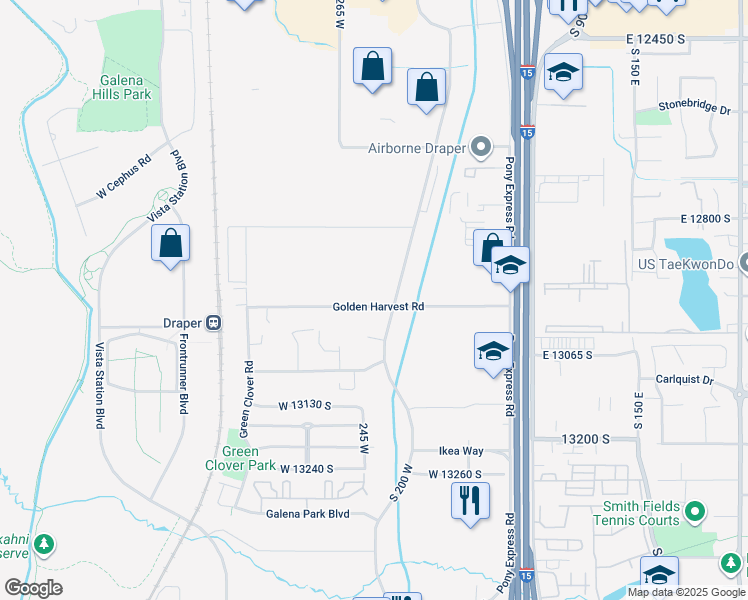 map of restaurants, bars, coffee shops, grocery stores, and more near 246 Golden Harvest Road in Draper