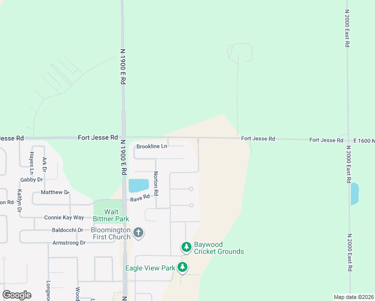 map of restaurants, bars, coffee shops, grocery stores, and more near 9 Brookline Court in Bloomington