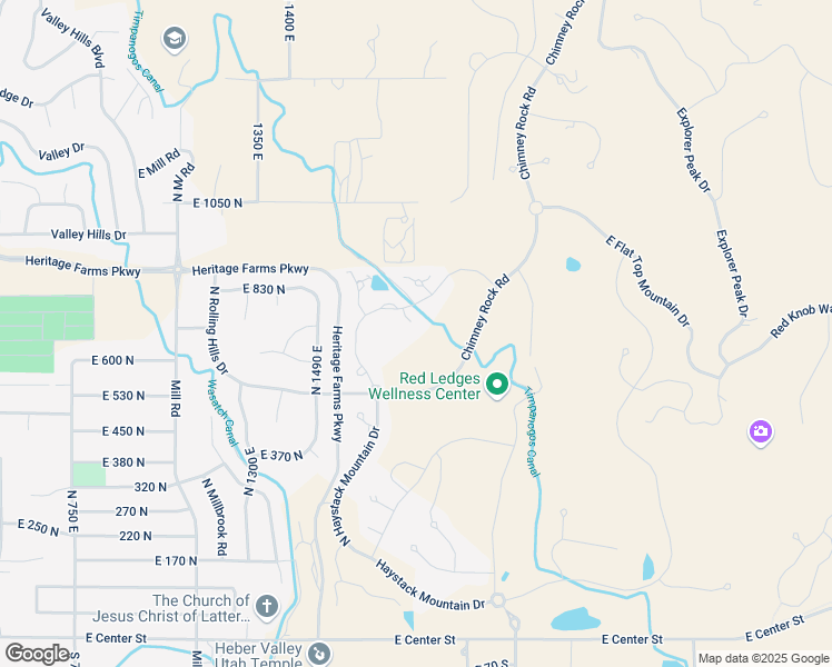 map of restaurants, bars, coffee shops, grocery stores, and more near 1718 East Haystack Mountain Court in Heber City