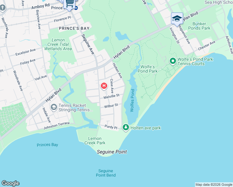 map of restaurants, bars, coffee shops, grocery stores, and more near 25 Melville Street in Staten Island