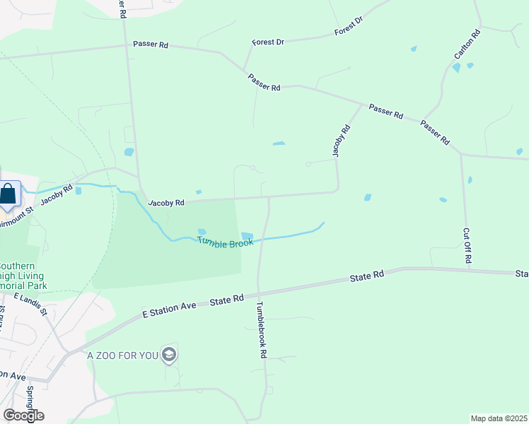 map of restaurants, bars, coffee shops, grocery stores, and more near 7702 Tumblebrook Road in Coopersburg