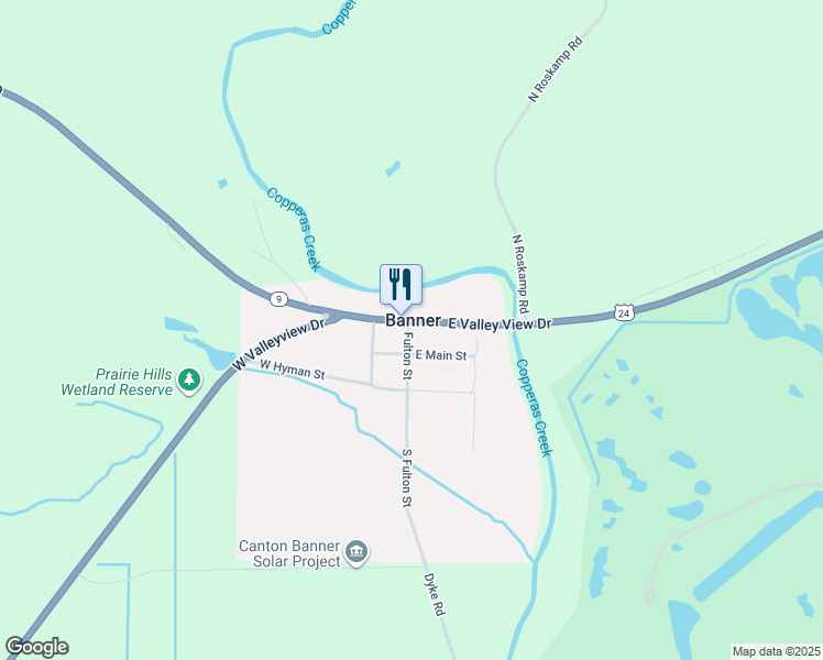 map of restaurants, bars, coffee shops, grocery stores, and more near 101 East Valley View Drive in Banner