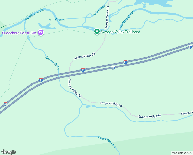 map of restaurants, bars, coffee shops, grocery stores, and more near 984 Swopes Valley Road in Pine Grove