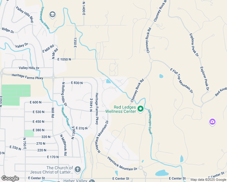map of restaurants, bars, coffee shops, grocery stores, and more near 1718 East Haystack Mountain Court in Heber City