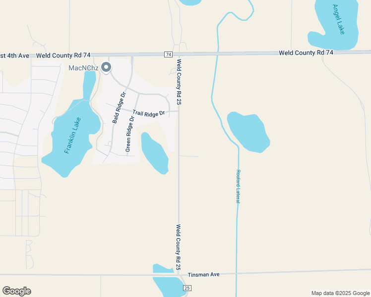 map of restaurants, bars, coffee shops, grocery stores, and more near 35540 County Road 25 in Eaton