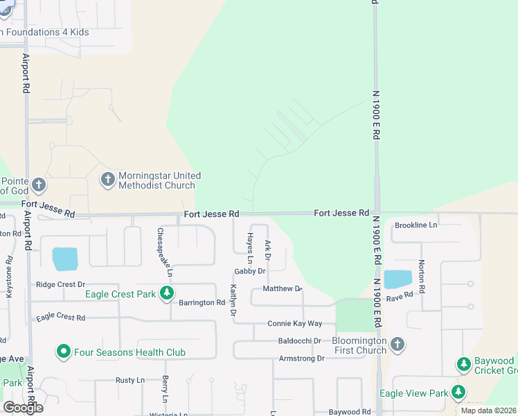 map of restaurants, bars, coffee shops, grocery stores, and more near 3700 Renaissance Drive in Normal