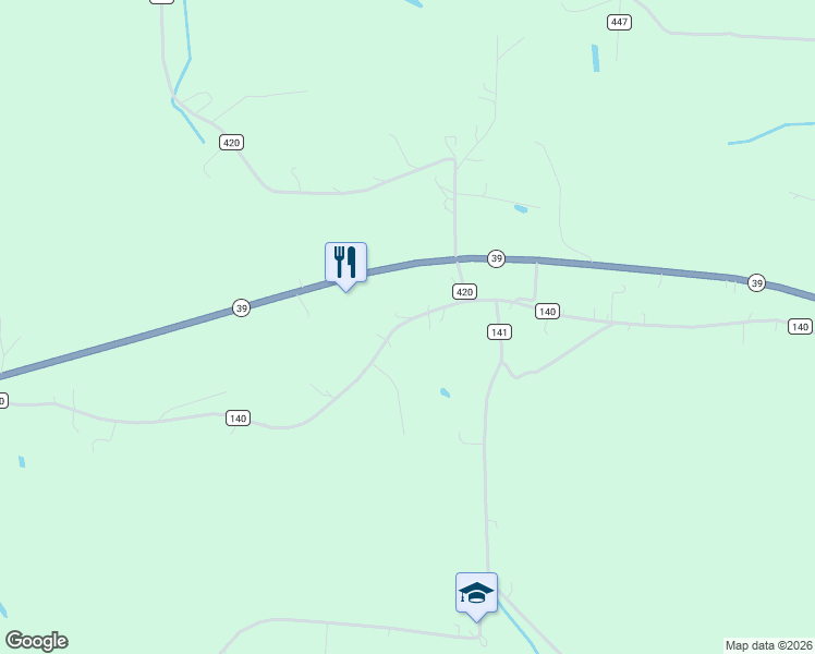 map of restaurants, bars, coffee shops, grocery stores, and more near 1850 County Road 140 in Sugarcreek